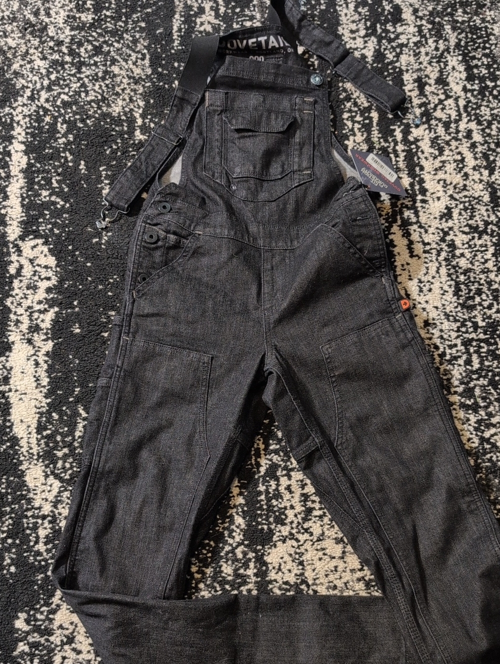 Women’s Dovetail Workwear Black Denim Overalls